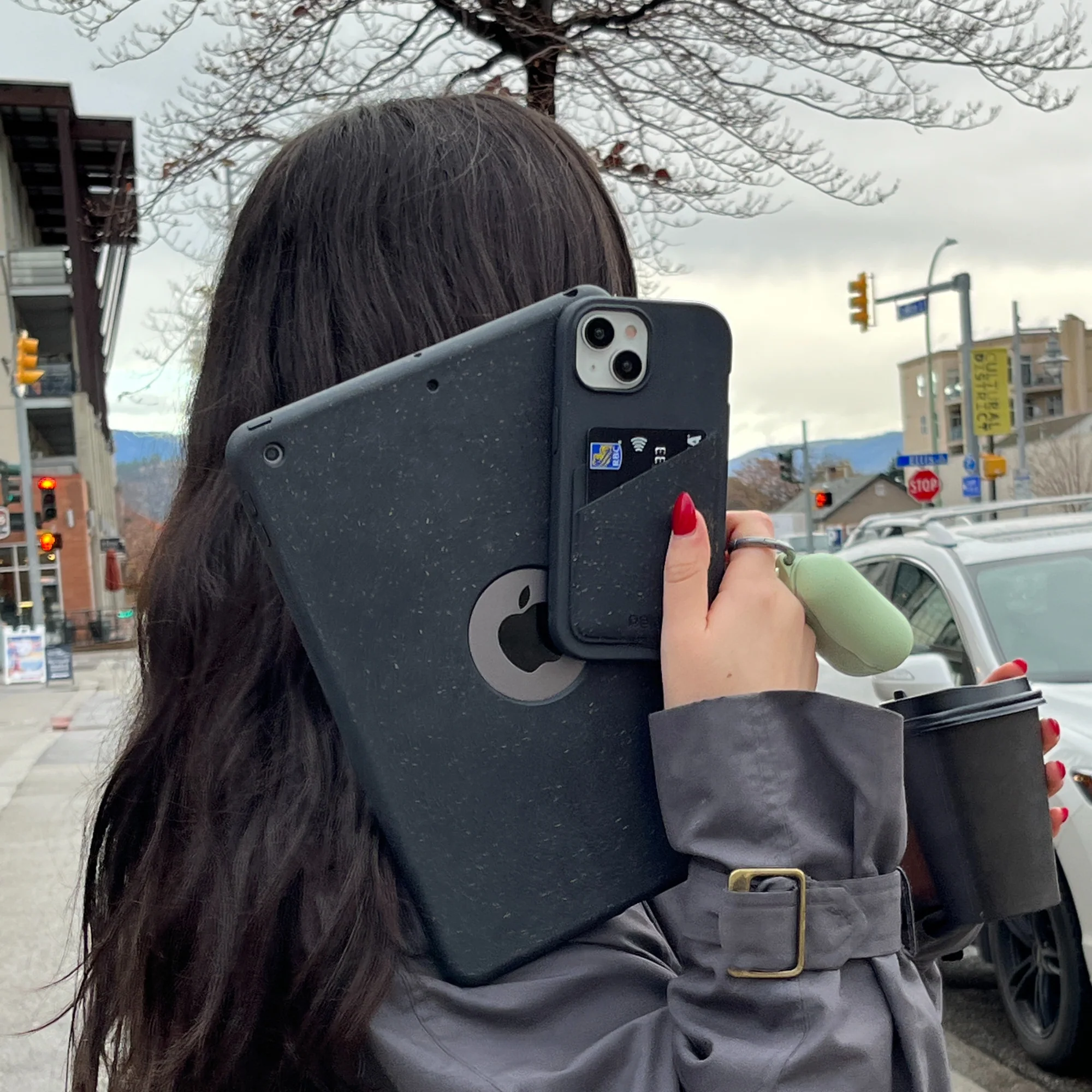 Black Phone Case Card Holder - Image 4