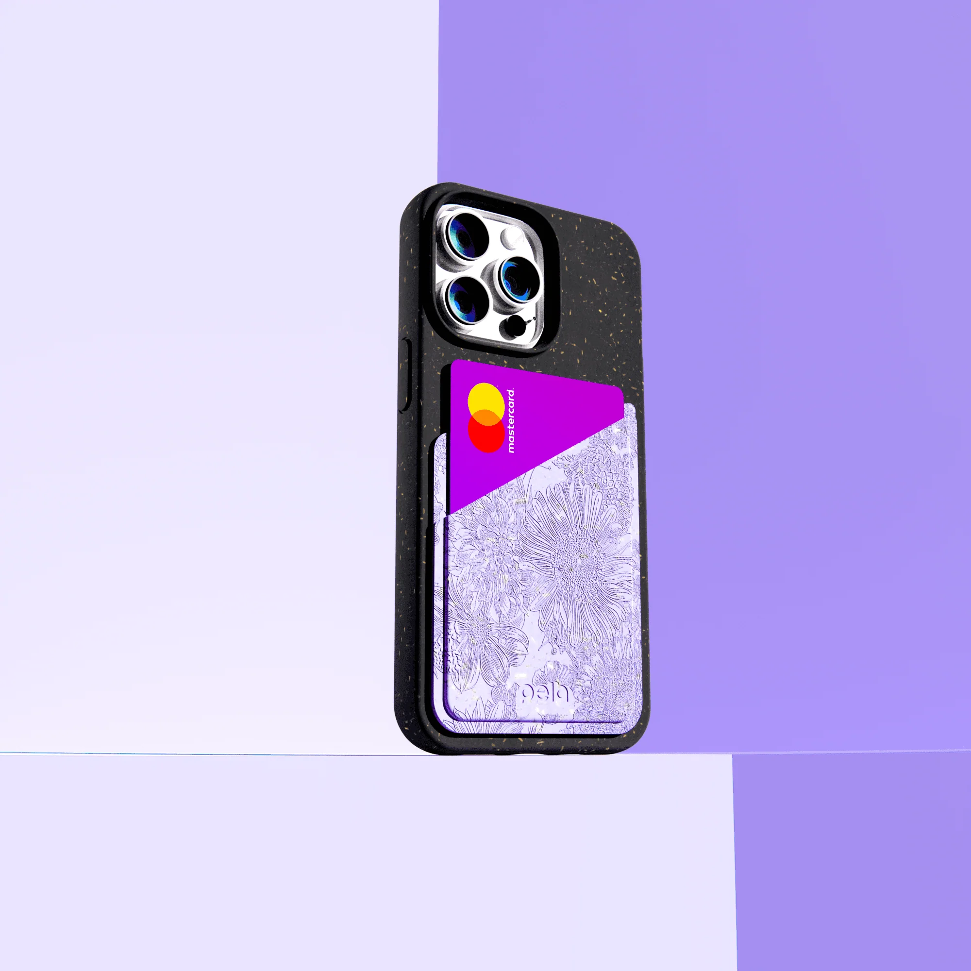 Flora Lavender Phone Case Card Holder - Image 3